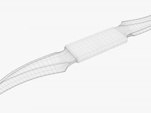 Double Bladed Throwing Knife 3D Model