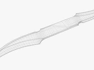 Double Bladed Throwing Knife 3D Model