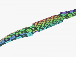 Double Bladed Throwing Knife 3D Model