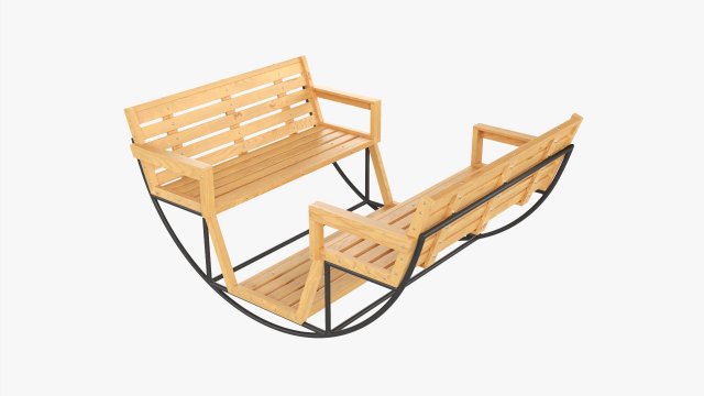 Double Swing 3D Model .c4d .max .obj .3ds .fbx .stl .blend 