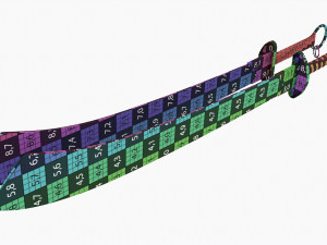 Double Wushu Broadswords 3D 모델