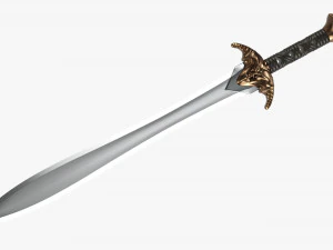 Drago Gladio cromato Modello 3D