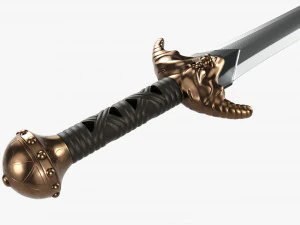 Drago Gladio cromato Modello 3D