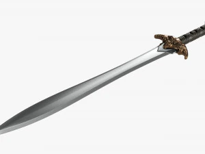 Drago Gladio cromato Modello 3D