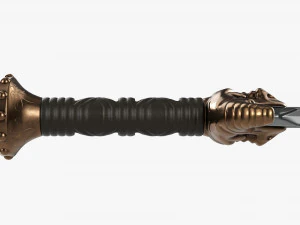 Drago Gladio cromato Modello 3D