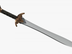 Drago Gladio cromato Modello 3D