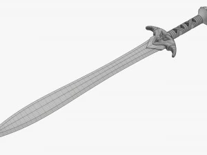 Drago Gladio cromato Modello 3D