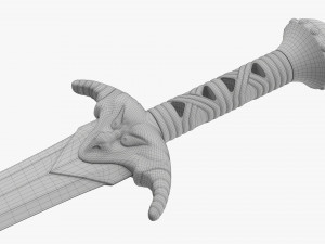 Dragon Gladius Chrome Model 3D