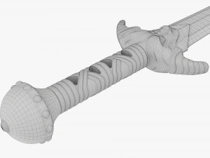 Drago Gladio cromato Modello 3D