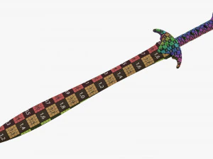 Drago Gladio cromato Modello 3D