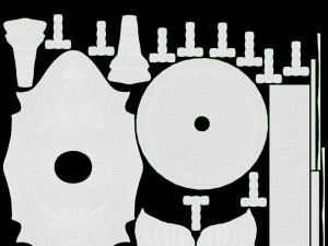 Drago Gladio cromato Modello 3D