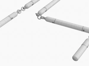 Flail Three Sectional Short 3D Model