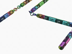 Flail Three Sectional Short 3D Model