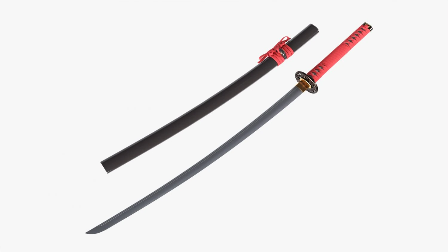 Katana 01 3D Model .c4d .max .obj .3ds .fbx .stl .blend 