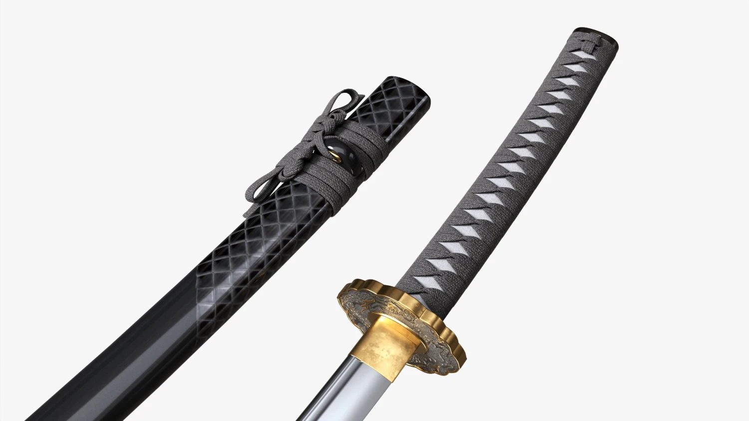 Katana 02 3D Model .c4d .max .obj .3ds .fbx .stl .blend 