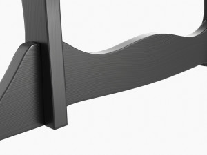 Katana Stand 01 Black Wooden 3D Model