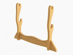 Katana Stand 01 Wooden Modelo 3D