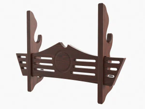 Katana Stand 02 Wooden 3D Model