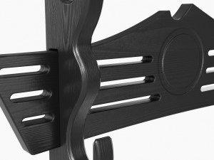 Katana Stand 02 Wooden Black Model 3D