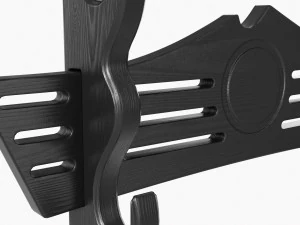 Katana Stand 02 Wooden Black 3D Model