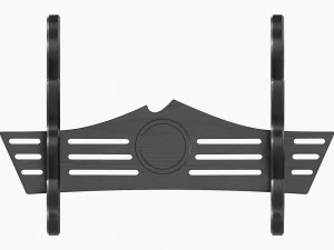 Katana Stand 02 Wooden Black 3D Model
