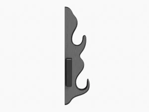Katana Stand 02 Wooden Black 3D Model