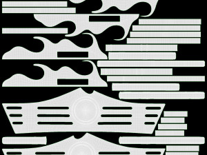 Katana Stand 02 Wooden Black Model 3D