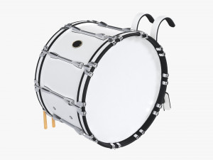 Marching Bass Drum With Carrier Modelo 3D
