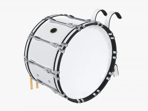 Marching Bass Drum With Carrier 3D Model