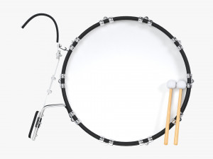 Marching Bass Drum With Carrier Modelo 3D
