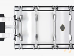 Marching Bass Drum With Carrier 3D Model
