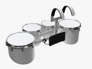 Marching Tom Set With Carrier 3D Модель