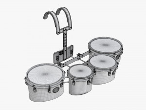 Marching Tom Set With Carrier 3D Модель