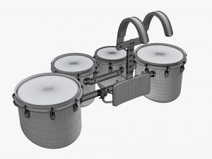 Marching Tom Set With Carrier 3D Модель