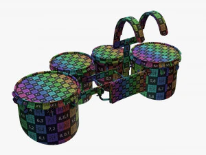 Tom marchando definido com transportadora Modelo 3D