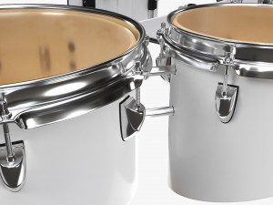 Marching Tom Set With Carrier Transparent Top 3D मॉडल