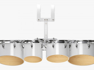 Marching Tom Set With Carrier Transparent Top 3D मॉडल