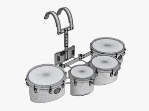 Set Marching Tom con portapacchi superiore trasparente Modello 3D