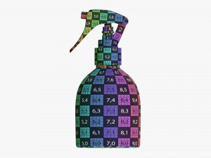 Metal Bottle With Dispenser Small Model 3D