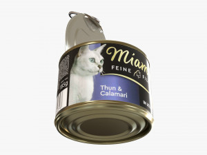Miamor Feine Filets In Jelly Thun And Calmari Cat Food Open 3D Модель