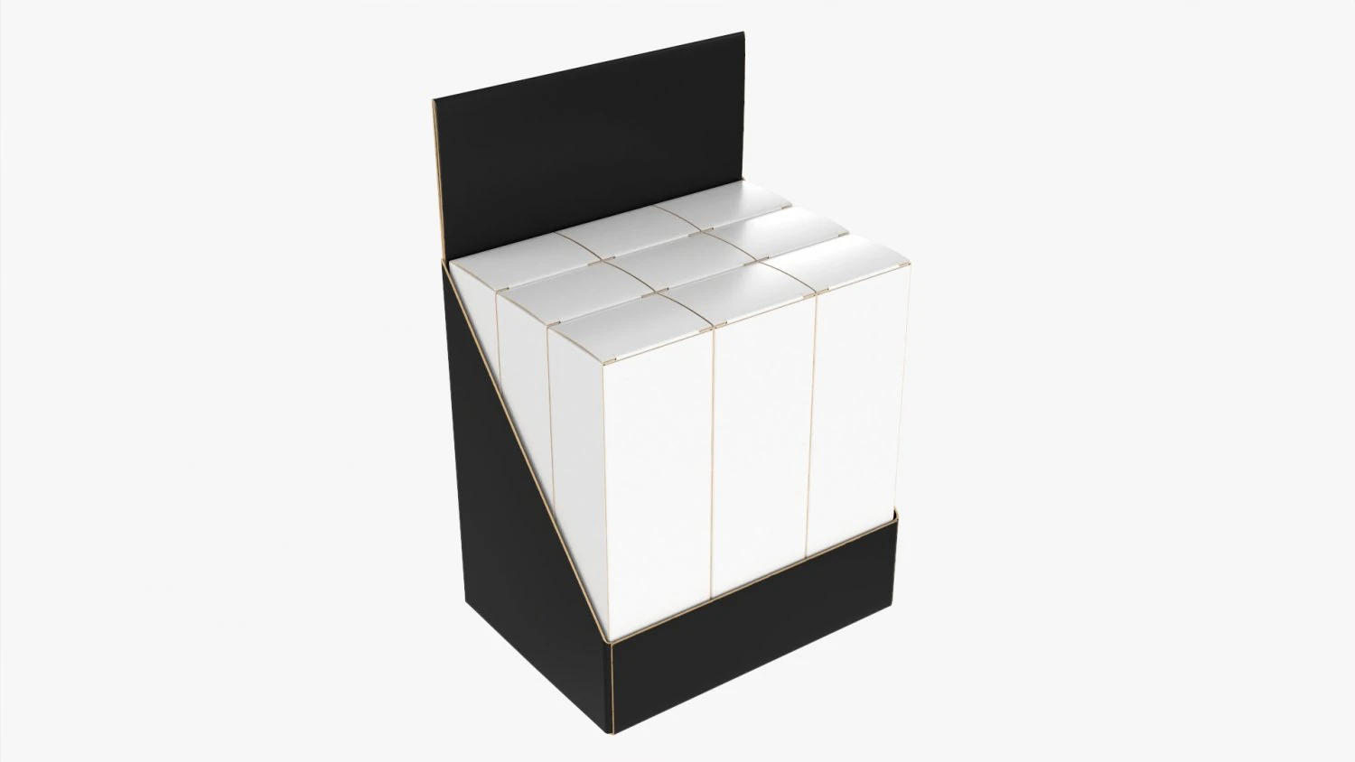 Paper Boxes With Tray Set 3D Model .c4d .max .obj .3ds .fbx .stl .blend 