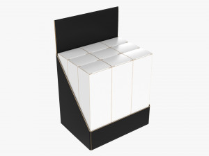 Paper Boxes With Tray Set 3D Model
