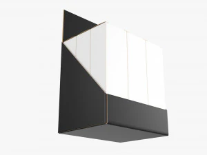 Paper Boxes With Tray Set 3D Model