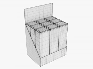 Paper Boxes With Tray Set 3D Model