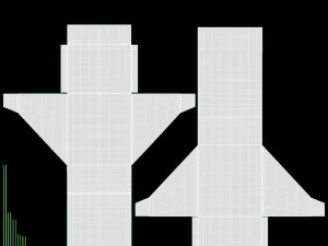 Paper Boxes With Tray Set 3D Model