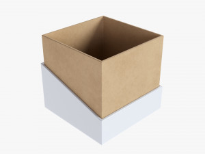 Paper Gift Box Mockup 01 3D 模型