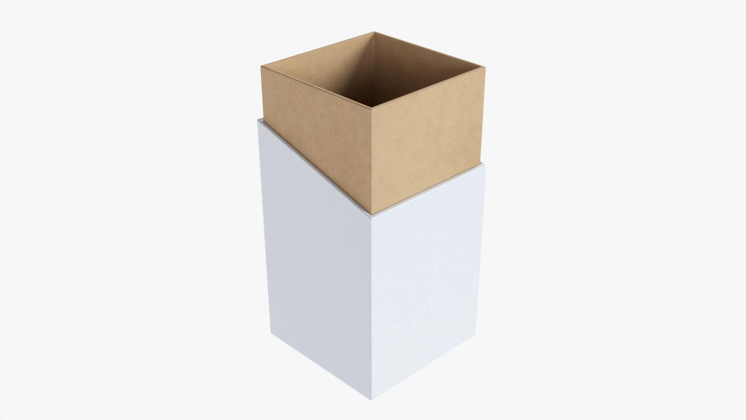 Paper Gift Box Mockup 02 3D Model .c4d .max .obj .3ds .fbx .stl .blend 