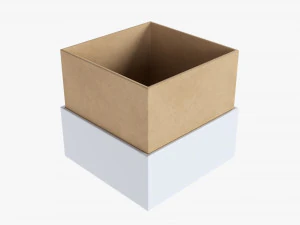 Paper Gift Box Mockup 03 3D Model