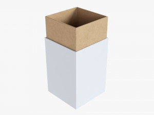 Paper Gift Box Mockup 04 3D Model