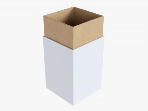 Paper Gift Box Mockup 04 3D Model